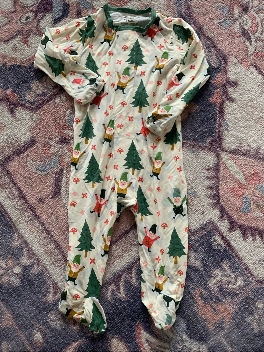 Magnetic Me Christmas elves and trees holiday PJs 3-6 mo